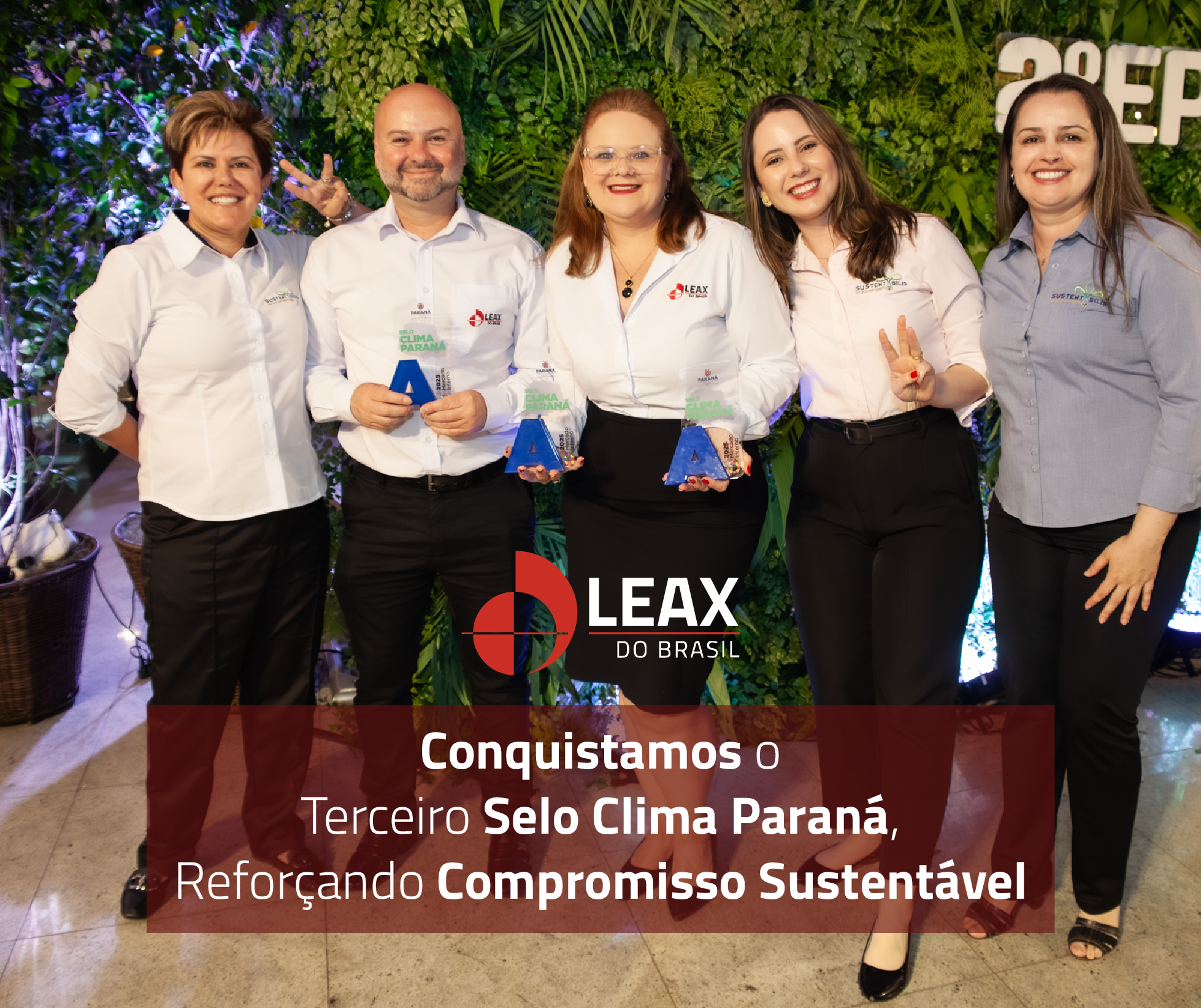 Leax conquista terceiro Selo Clima Paraná Padrão A, reforçando compromisso sustentável