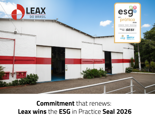 Compromisso que se renova: Leax conquista o Selo ESG em Prática 2026
